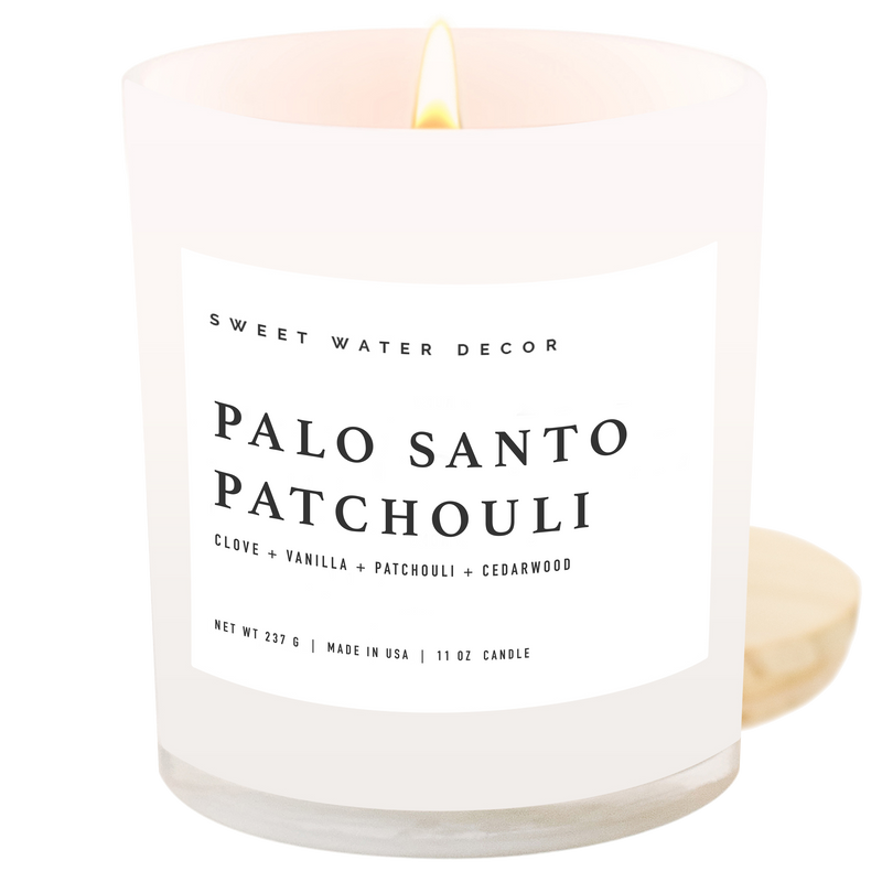 Palo Santo Patchouli 11 oz Soy Candle - Home Decor & Gifts