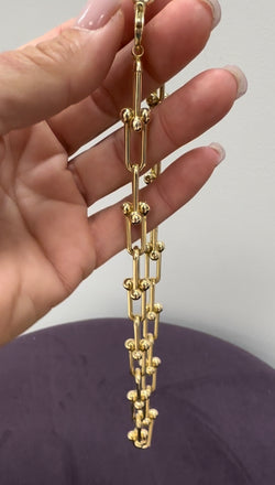 Chunky Paperclip Necklace - 10K Yellow Gold